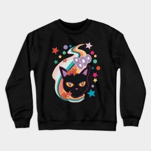 Meow I Mean Boo Autumn black cat Crewneck Sweatshirt